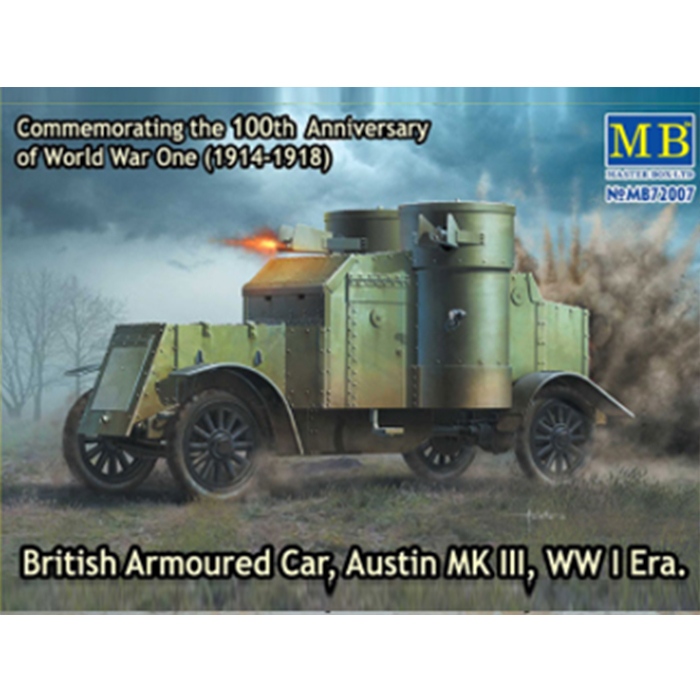 Masterbox 1/72 Model British Armoured Car, Austin, MK III, WW I Era